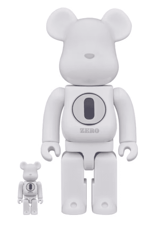 Robert Indiana x fragment design White BEARBRICK 100% + 400%