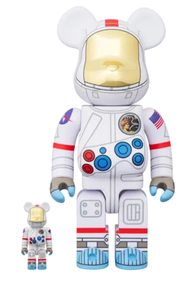 Apollo 17 Astronaut BEARBRICK 100% + 400%