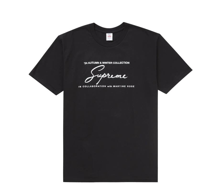 T-SHIRT SUPREME x MARTINE ROSE SCRITTA NERA