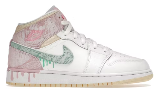 Air Jordan 1 Mid Paint Drip (GS)