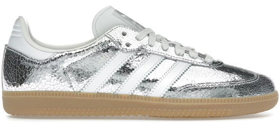 Adidas Samba OG Silver Metallic Cracked Leather (W)