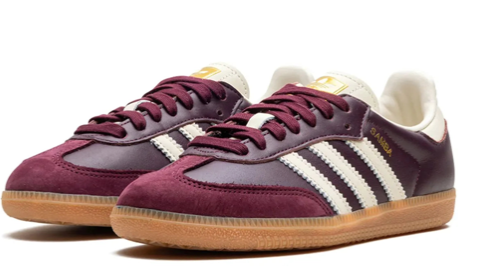 Adidas Samba OG Maroon Gold Metallic (W)