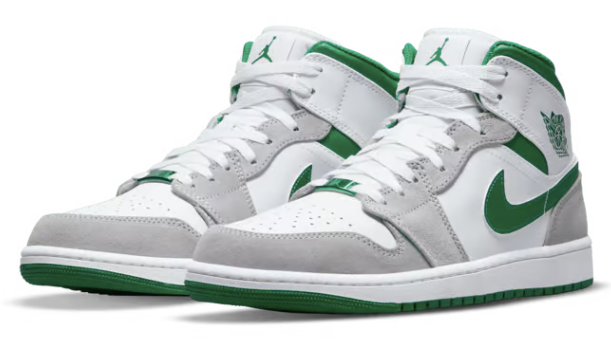 Air Jordan 1 Mid Grey Green SE / (GS)