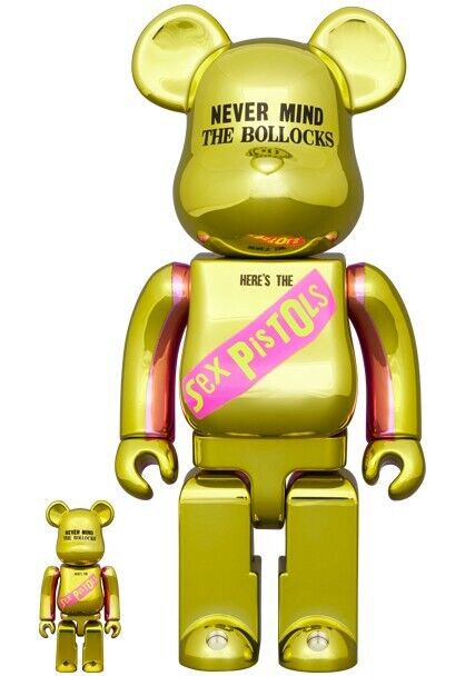 Sex Pistols Never Mind The Bollocks Chrome | BEARBRICK 100% + 400%