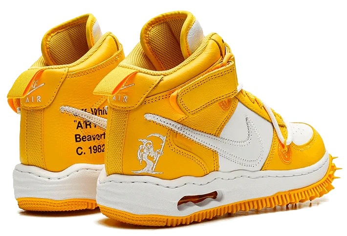 NIKE AIR FORCE 1 MID OFF-WHITE "YELLOW-WHITE"