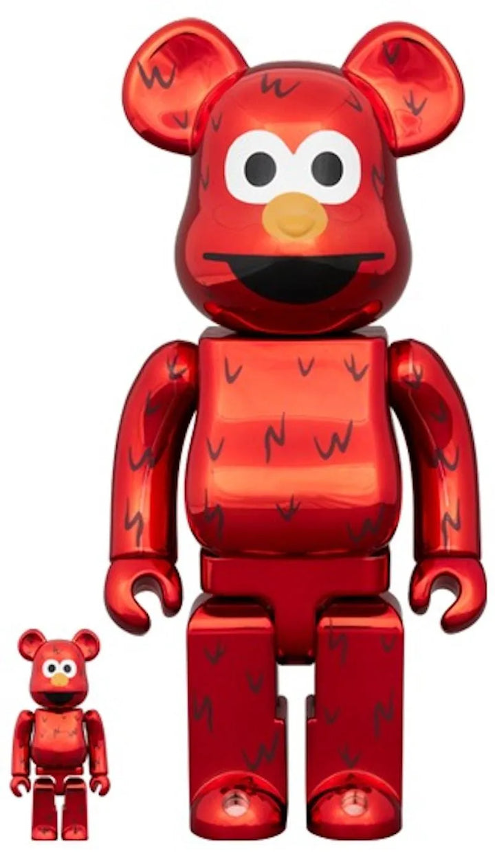 Sesame Street Elmo Chrome BEARBRICK  100% + 400%