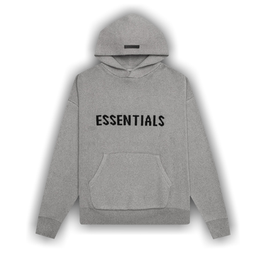 Fear of God Essentials Knit Hoodie Dark Heather Oatmeal