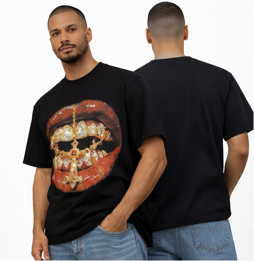 "GRILLZ" VYRE BLACK T-SHIRT