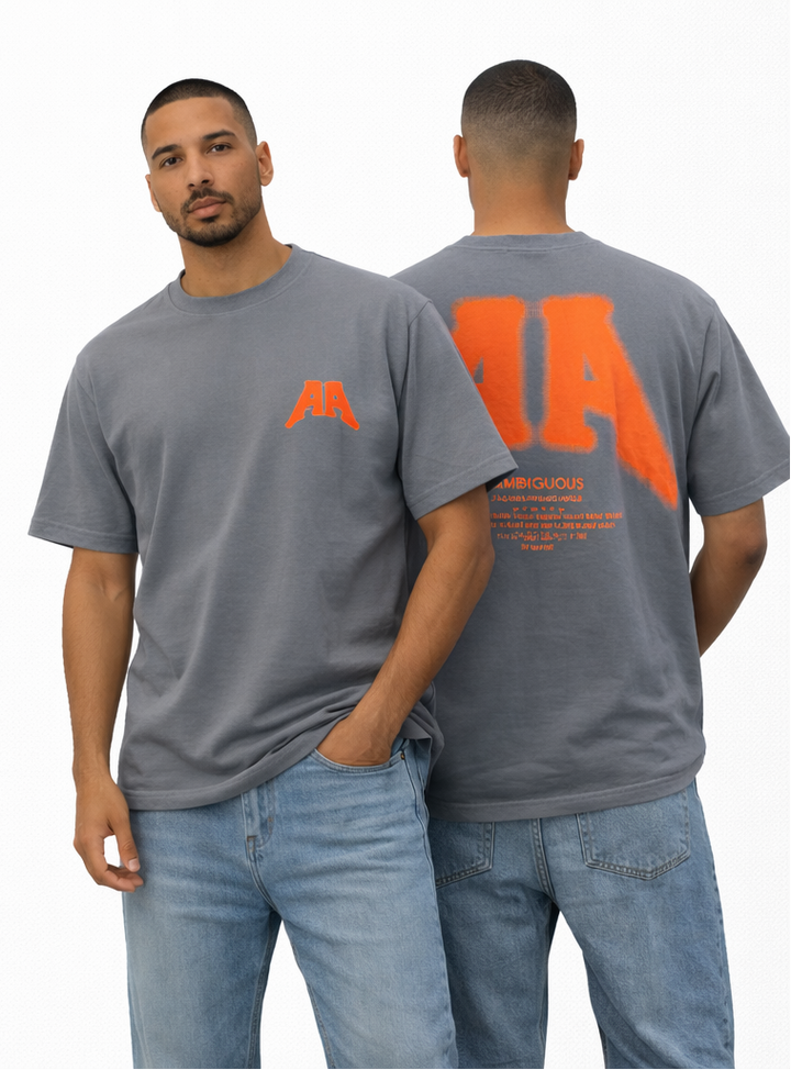 "AMBIGUOUS" VYRE GREY T-SHIRT