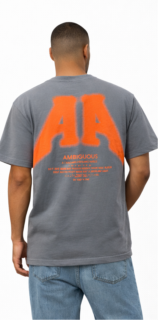 "AMBIGUOUS" VYRE GREY T-SHIRT