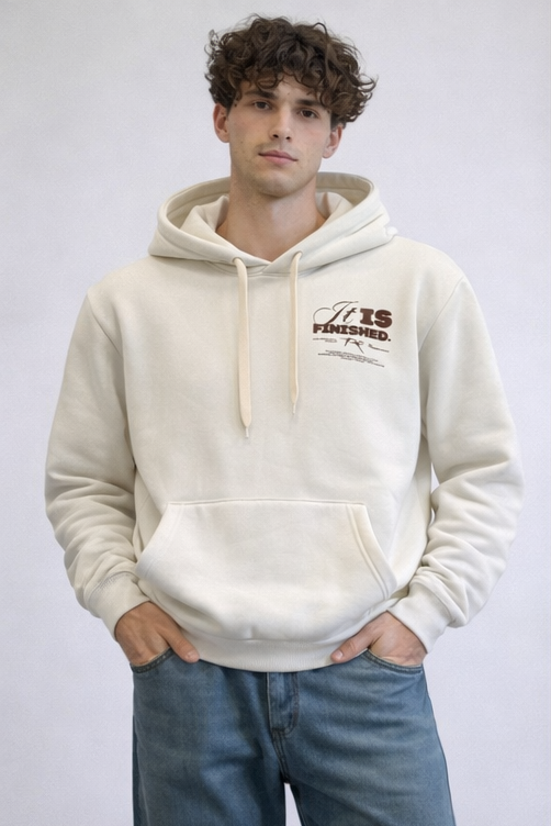 "IT IS FINISHED" WHITE HOODIE