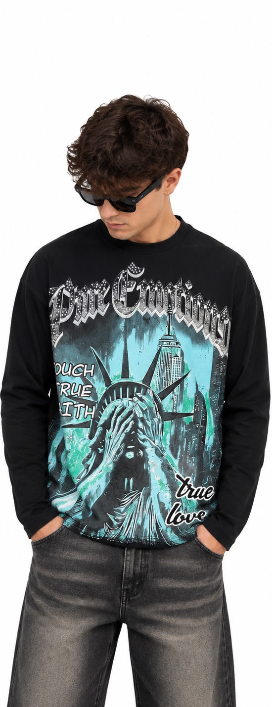 "NY" BLACK LONGSLEEVE