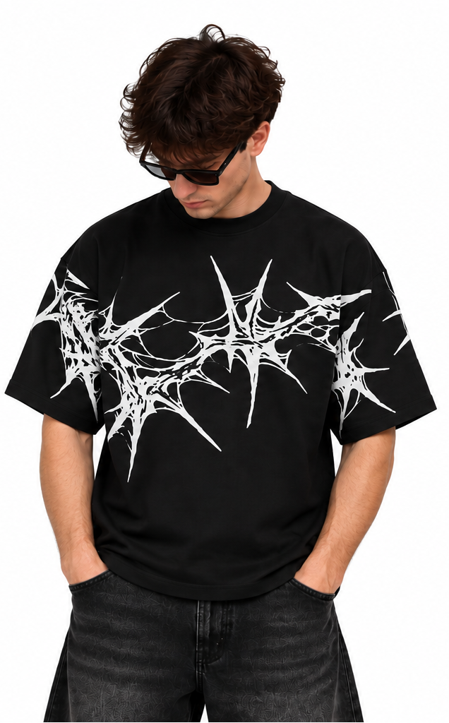 "WEB" BLACK TEE