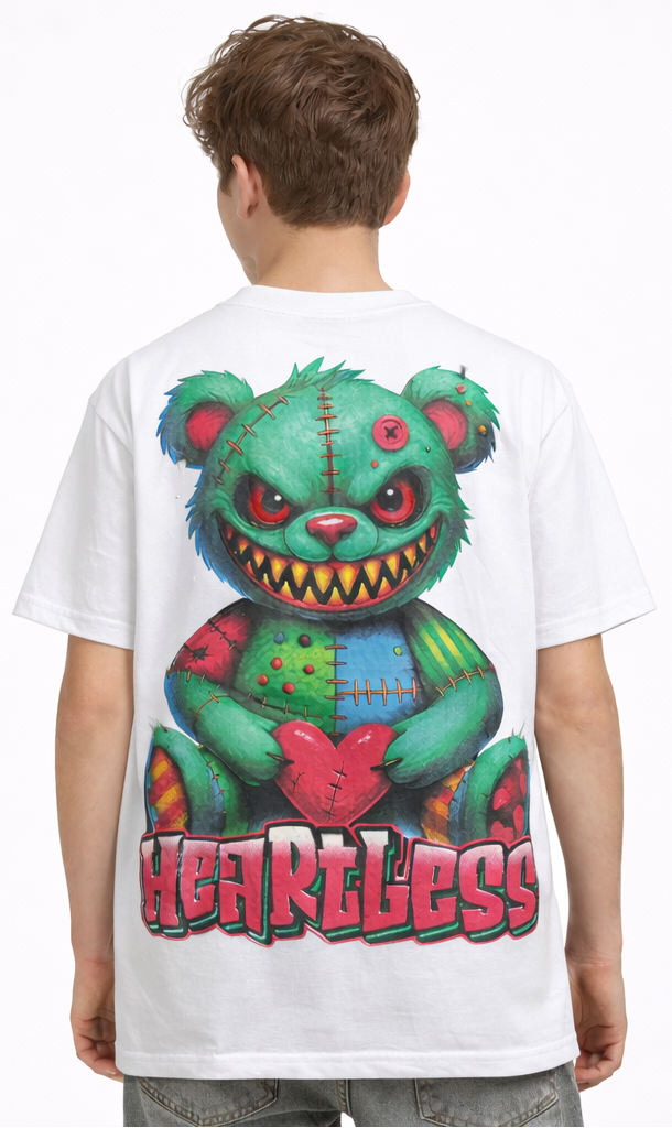 HHeartless Bear Tee White Kids