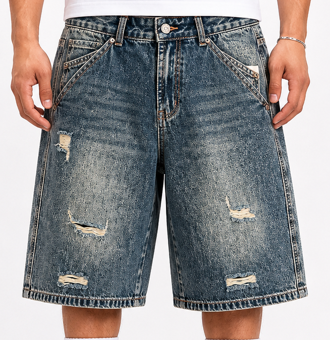 Destroyed Denim Shorts