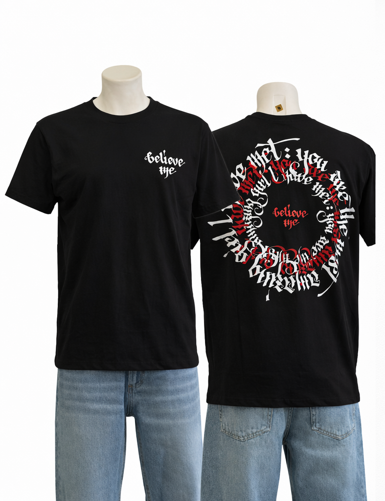 "BELIEVE ME"  VYRE BLACK T-SHIRT