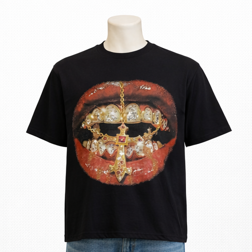 "GRILLZ" VYRE BLACK T-SHIRT