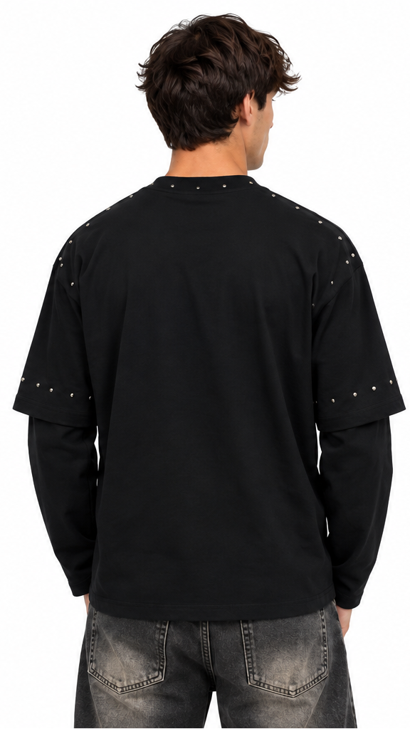 METALLIC BLACK LONGSLEEVE