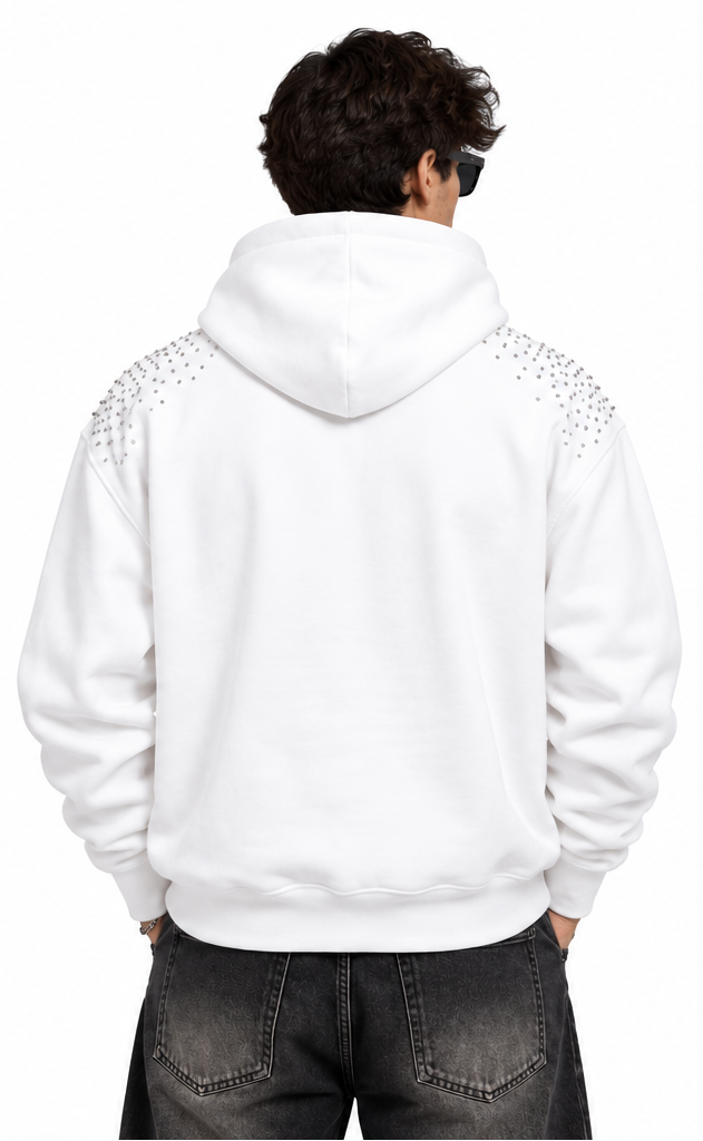 "DIAMOND GRILLZ" WHITE HOODIE