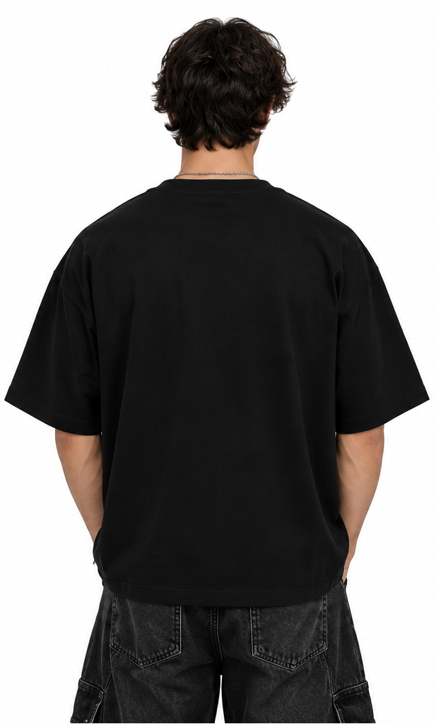 EMBROIDERED BLACK TEE