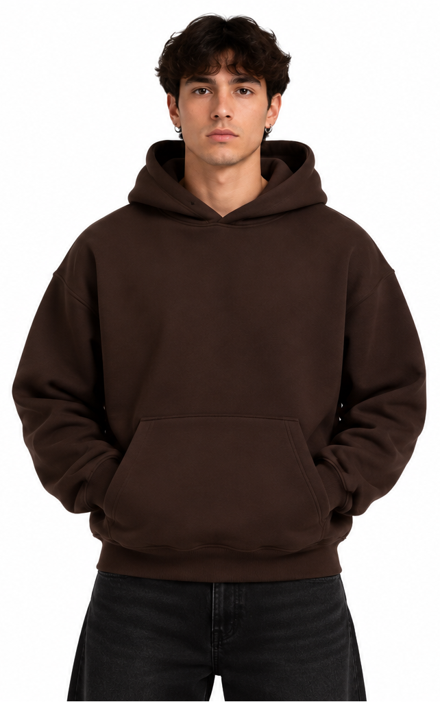 "VIVE FELIZ CHE TODO PASA" BROWN HOODIE