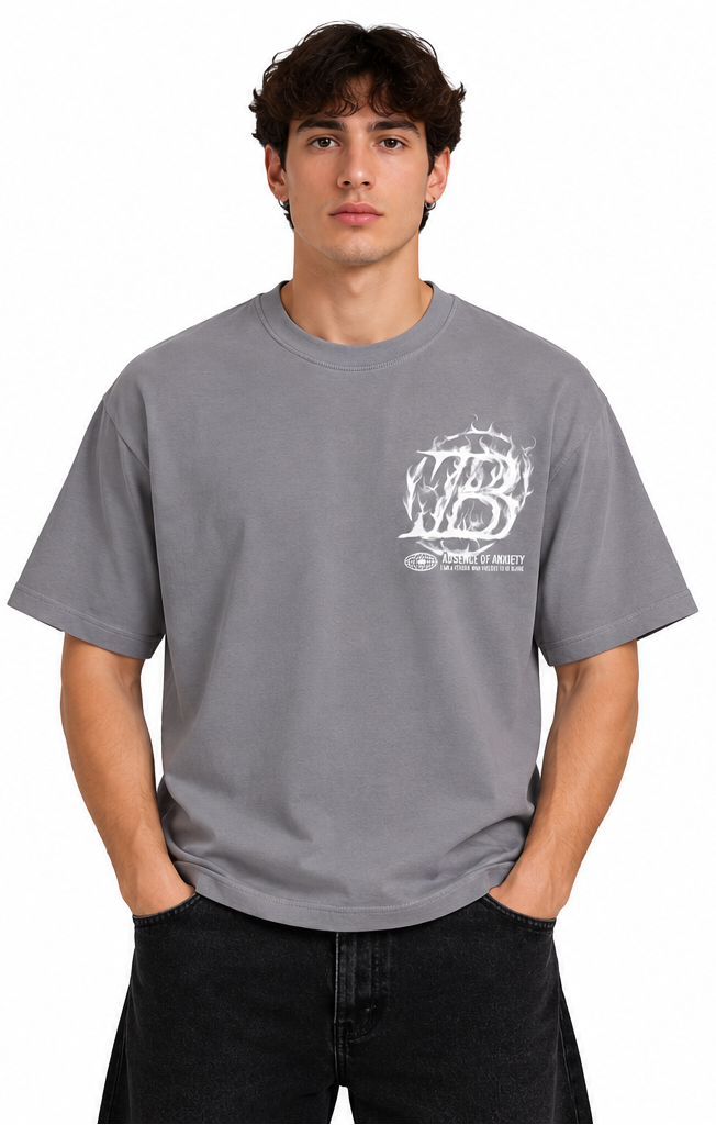"ABSENCE OF ANXIETY" GREY TEE