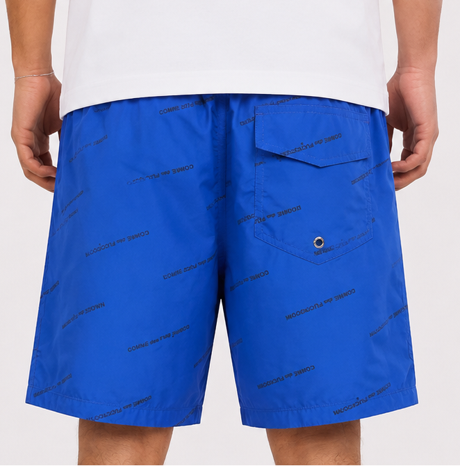 COMME DES FUCKDOWN Electric Blue Logo Swim Shorts