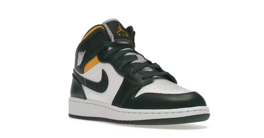 Jordan 1 Mid green pollen sonics