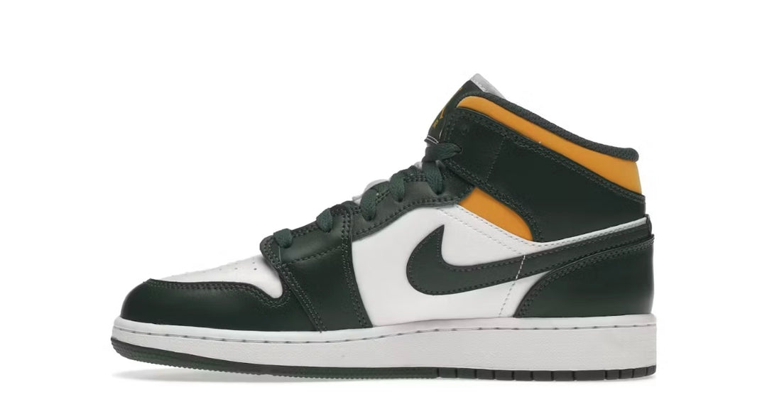 Jordan 1 Mid green pollen sonics