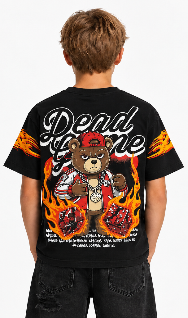 "DEAD GAME" BLACK TEE KIDS