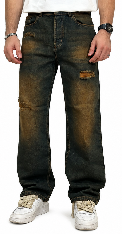 "RUSTY EFFECT" DENIM