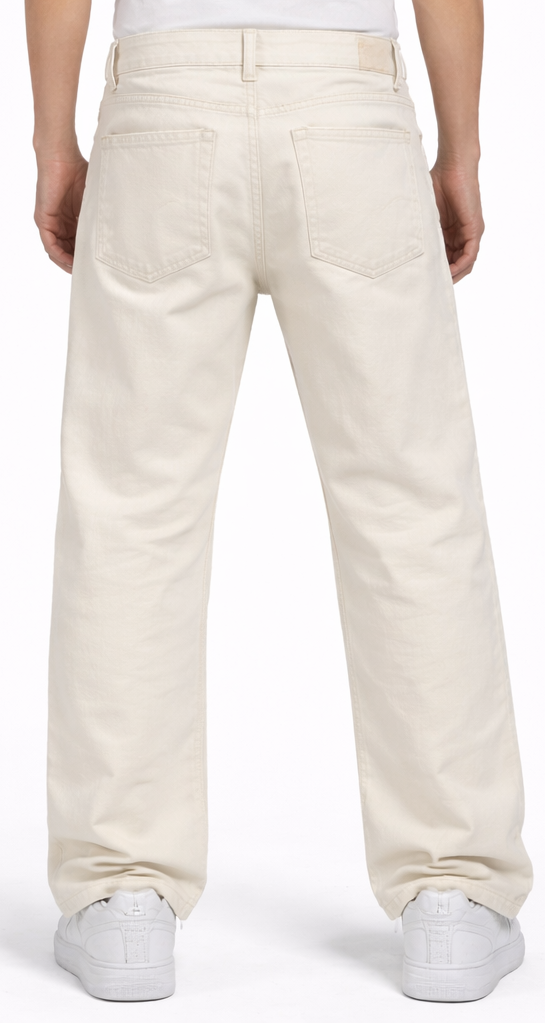 Destroyed denim cream