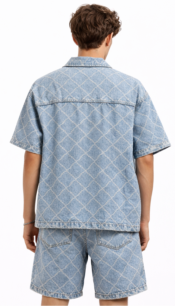 Denim Set Light Blue Pattern