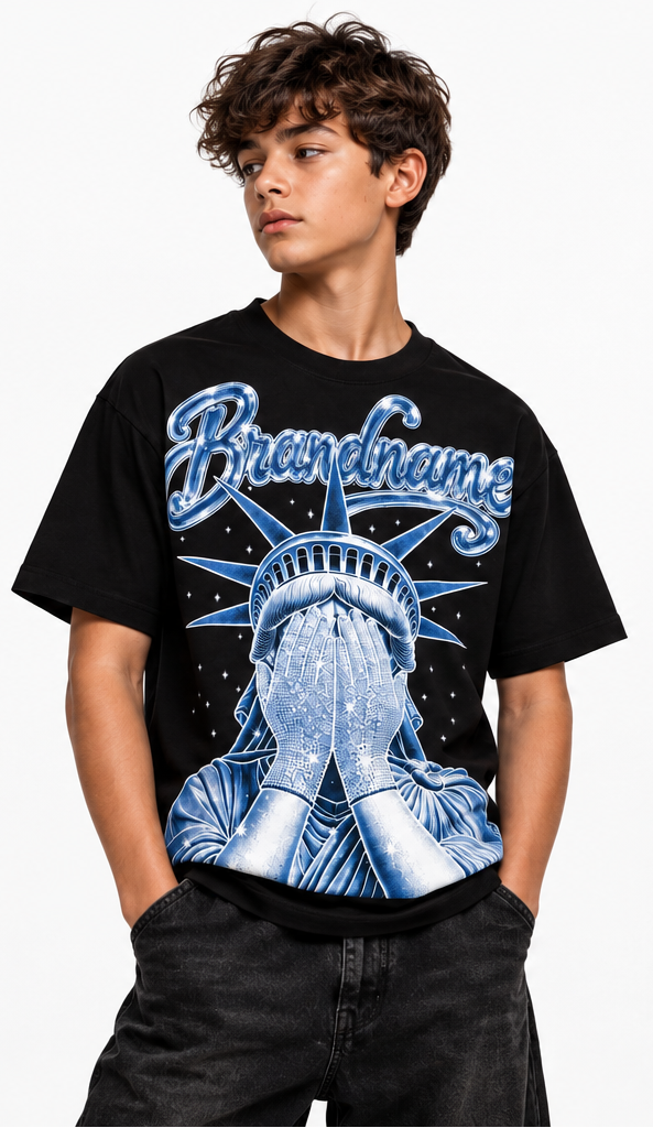 "LIBERTY" BLACK TEE KIDS