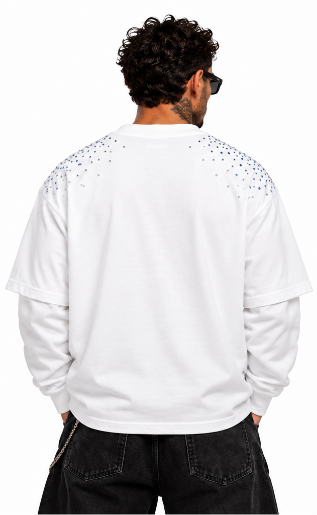 "GEMS" WHITE LONGSLEEVE