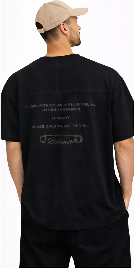 "BALANCE" TEE BLACK