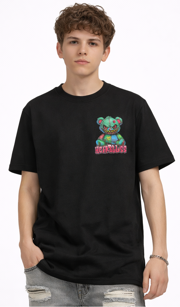 Heartless Bear Tee Black Kids