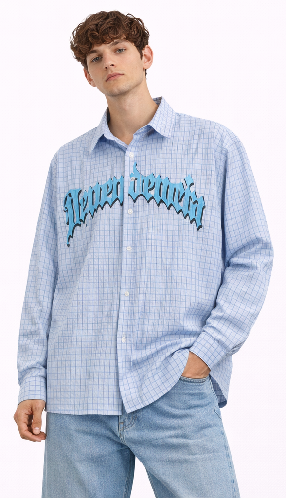 "DEPENDENCIA" Light Blue Shirt