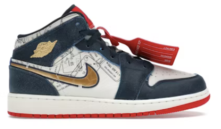 Air Jordan 1 Mid SE “Take Flight Oro Swoosh” (GS)