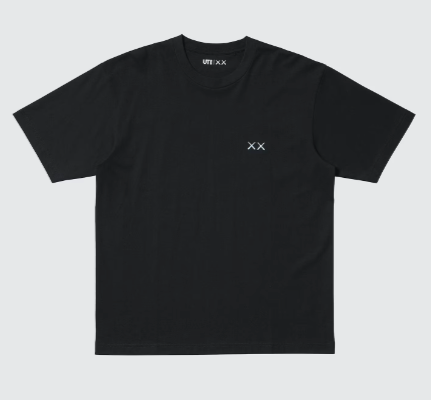 T-SHIRT BLACK KAWS "MOON"