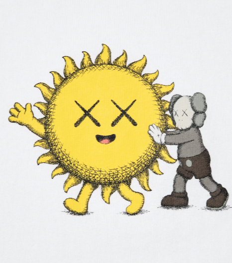 T-SHIRT WHITE KAWS "SUN"