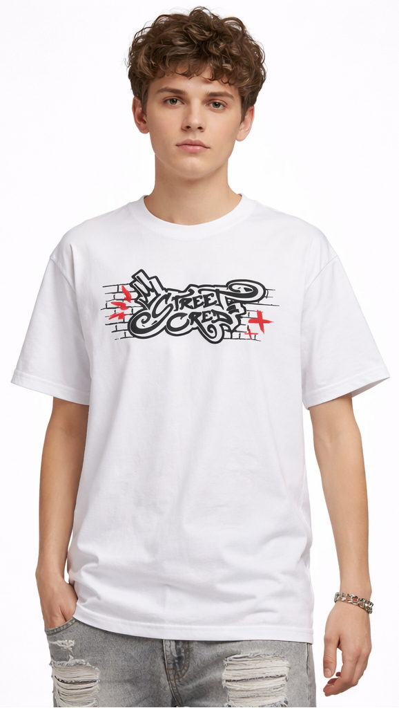 Street Cred Bear Tee White Kids