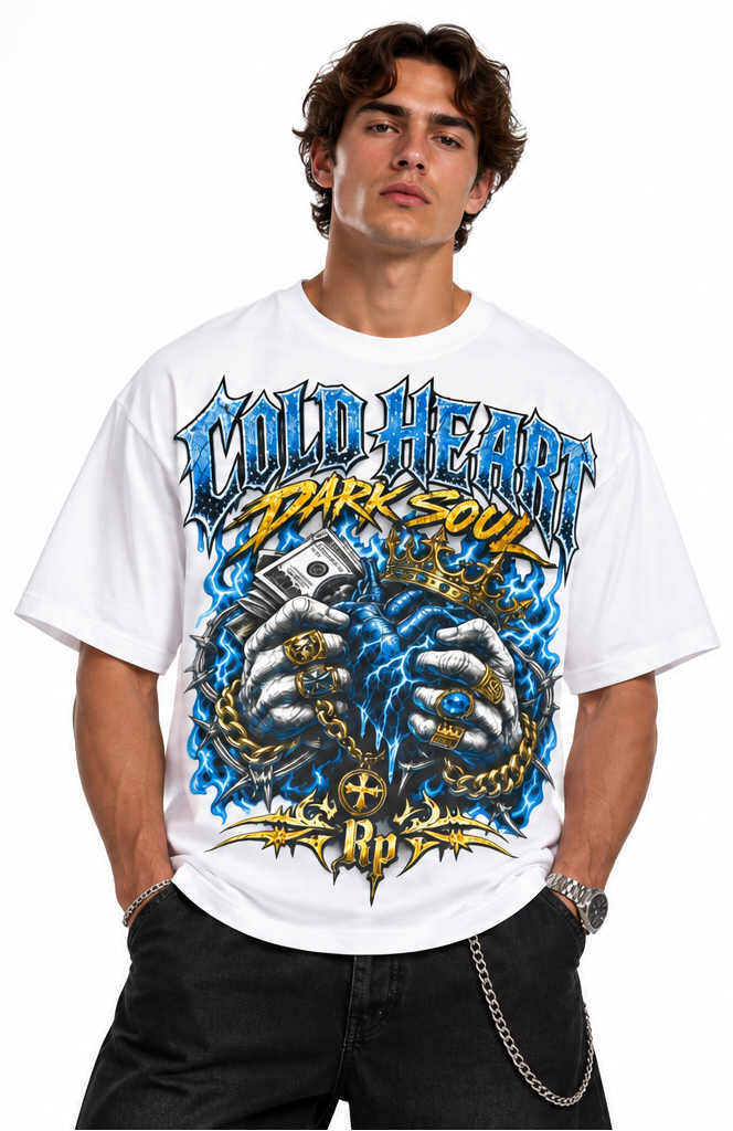 "COLD HEART" WHITE TEE