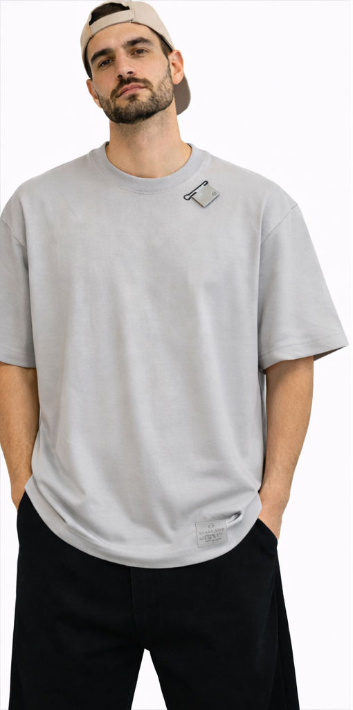 "BALANCE" TEE NEUTRAL GREY
