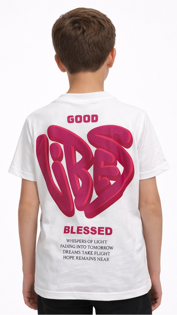 "Good Vibes" Tee White Kids