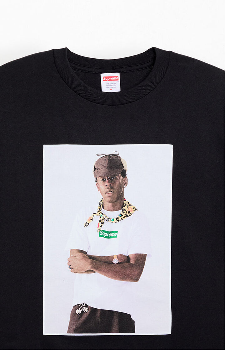 T-SHIRT NERA SUPREME X TYLER,THE CREATOR