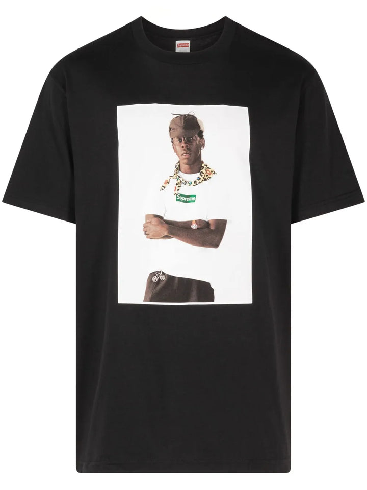 T-SHIRT NERA SUPREME X TYLER,THE CREATOR
