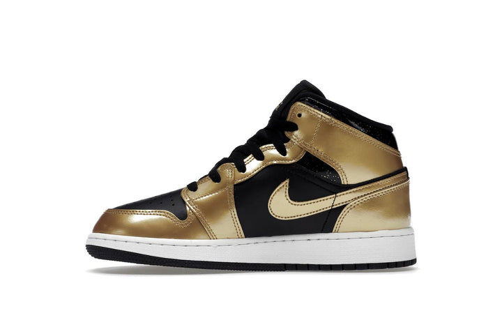 Jordan 1 Mid Metallic Gold Black (GS) - Tienne Milano - SCARPE