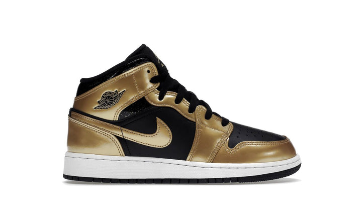 Jordan 1 Mid Metallic Gold Black (GS) - Tienne Milano - SCARPE