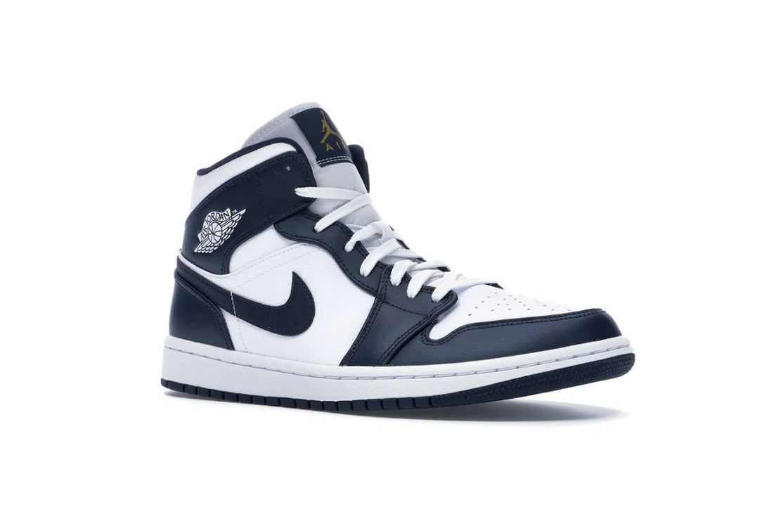 Jordan 1 Mid White Metallic Gold Obsidian - Tienne Milano - 